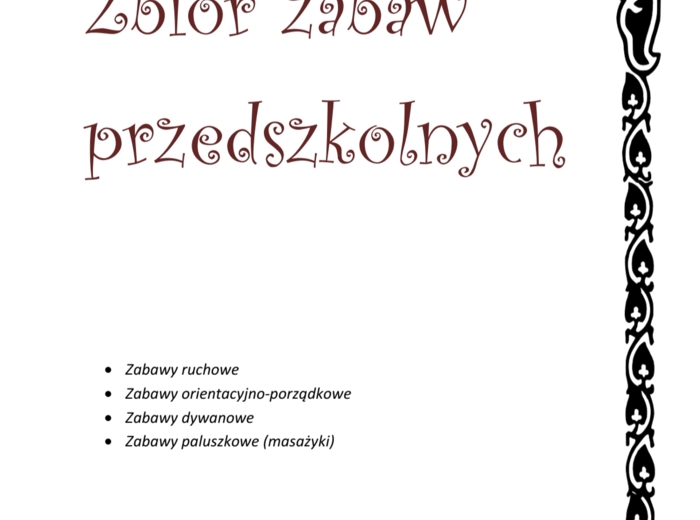 Zbiór zabaw dla dzieci