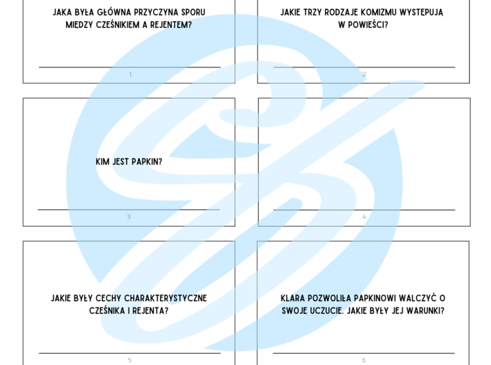 Zemsta – Aleksander Fredro | Karty do lektury