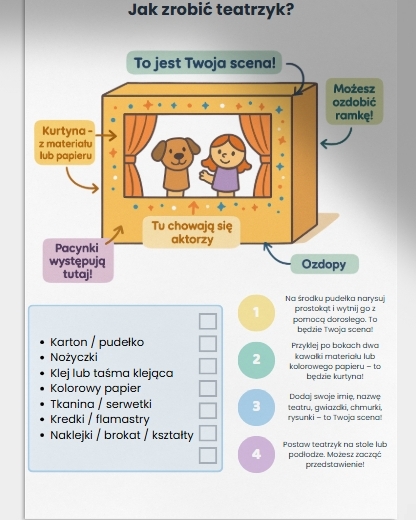 Teatrzyk domowy z pacynkami