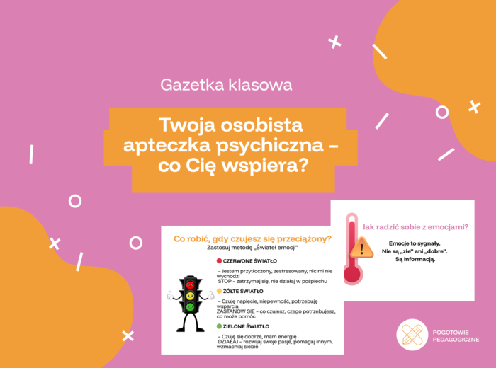 Gazetka na cały rok- odporność psychiczna. Klasy 4-8 szkoły podstawowej.