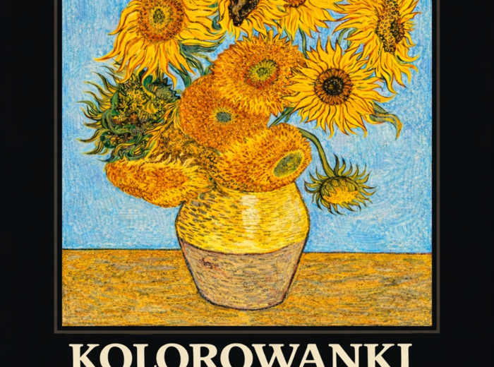 Vincent van Gogh - kolorowanki A4 - 6 kart + karta miniatur + karta z tytułami i miniaturami (tabela)
