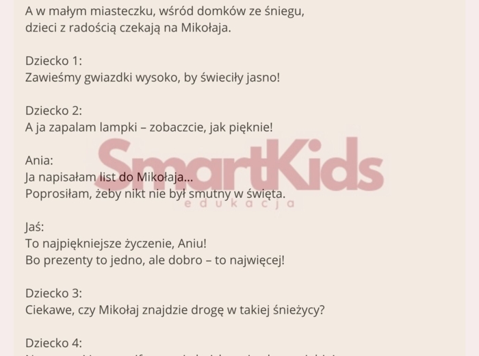 Przedstawienie/Jasełka -,,Świąteczna misja Świętego Mikołaja”🎅🏼