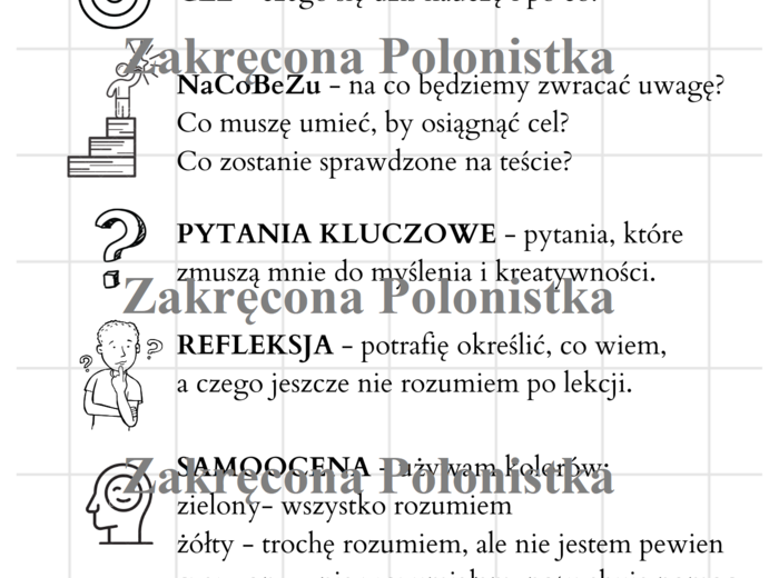 Mój zeszyt jest OK - zasady prowadzenia zeszytu w oparciu o strategie oceniania kształtującego.