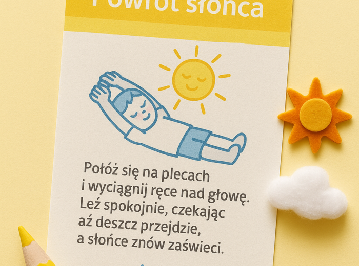 Deszczowy tor przeszkód – karty zadań ruchowych