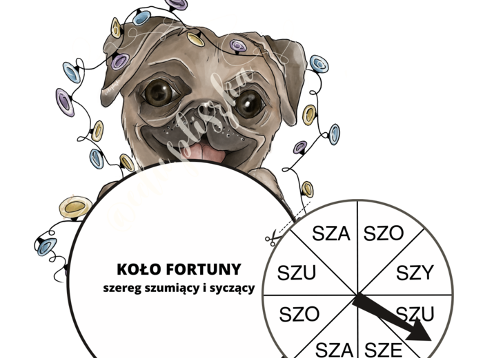 Bardzo głodny mops. Paczka logopedyczna: szereg szumiący i syczący