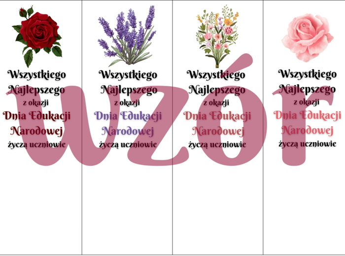 Kartki dla nauczycieli z okazji Dnia Edukacji Narodowej