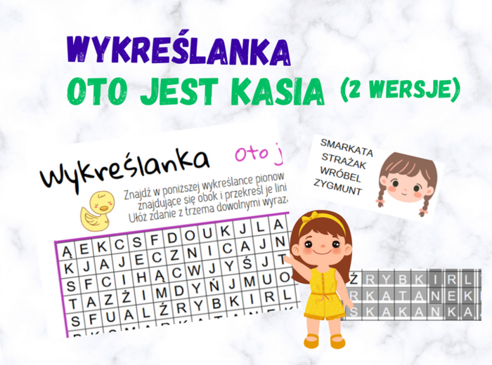 Wykreślanka – Oto jest Kasia (2 wersje)