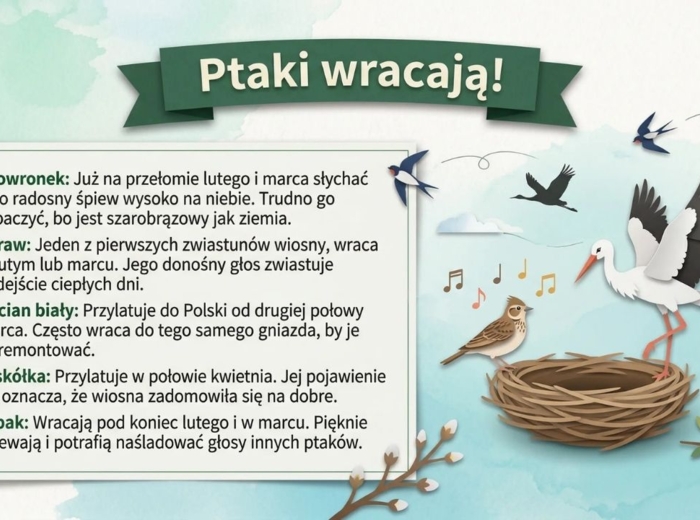 Pierwszy Dzień Wiosny – gazetka szkolna (11 plansz)