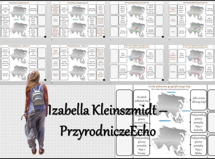 Notatka okienkowa/stacja zadaniowe/notatka interaktywna/notatka graficzna/karta pracy/sketchnotka „Środowisko przyrodnicze Azji”, „Kontrasty Azji” w pdf. Geografia 8 , dział „Azja”. Materiał wykonany na podstawie podręcznika z wydawnictwa Nowa Era – nowo