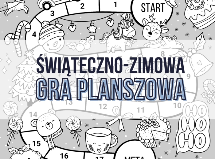 Świąteczno-zimowa gra planszowa