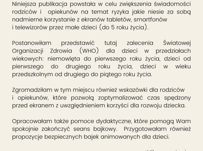 Maluch przed ekranem,czyli poradnik dla rodziców i opiekunów