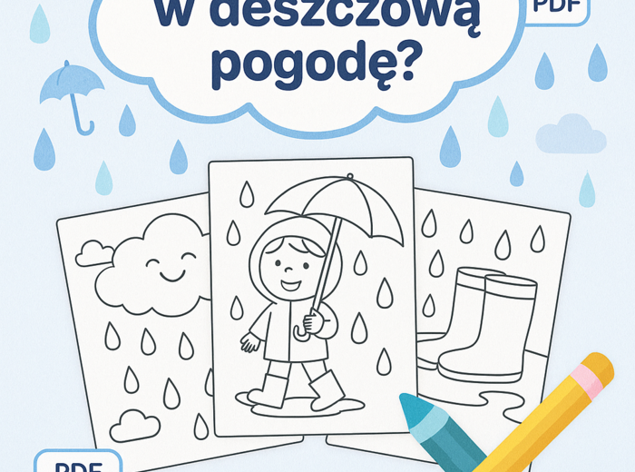 Karta pracy: "Co robię w deszczową pogodę?"