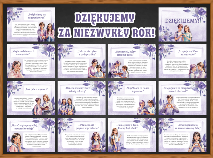 DZIĘKUJEMY ZA NIEZWYKŁY ROK - gazetka na zakończenie roku szkolnego