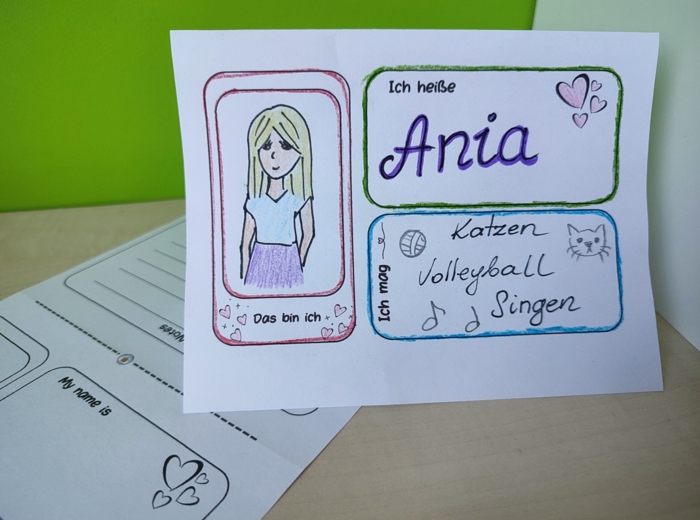 Namensschild - język niemiecki