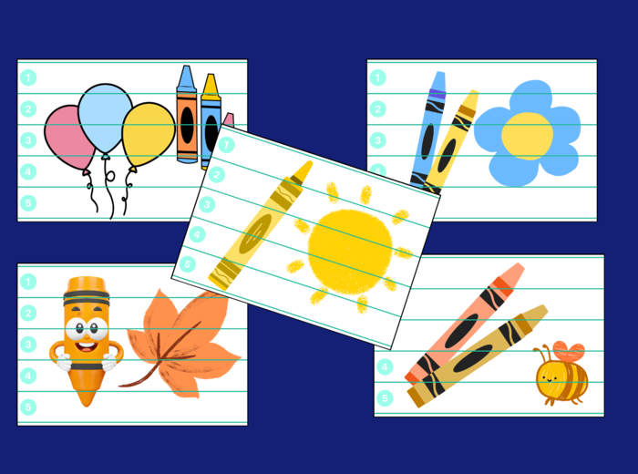 DZIEŃ KREDKI – PUZZLE – biblioteka – świetlica – przedszkole – 10 wersji