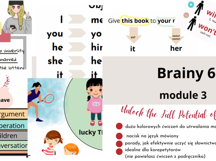 Brainy 6, unit 3, materiały dodatkowe- korepetycje, szkoła- mówienie, dodatkowe zadania na bazie tego co w podręczniku, Future Simple