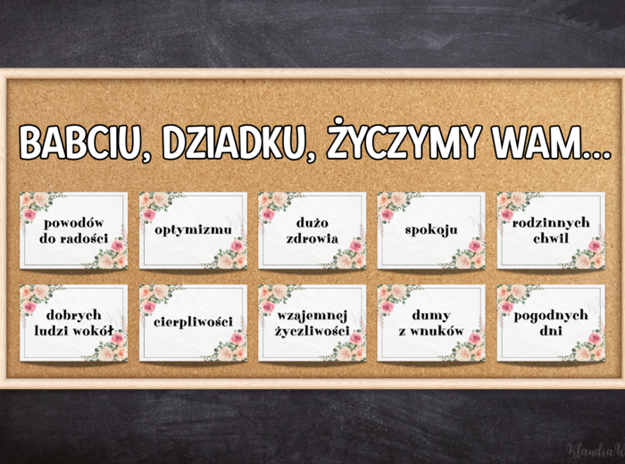 Babciu, Dziadku, życzymy Wam… - gazetka szkolna na Dzień Babci i Dziadka