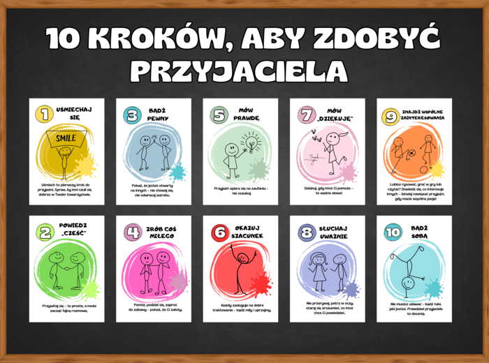 10 KROKÓW, ABY ZDOBYĆ PRZYJACIELA - zestaw materiałów edukacyjnych