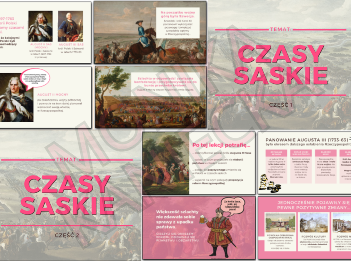 Czasy saskie - prezentacja historia klasa 6