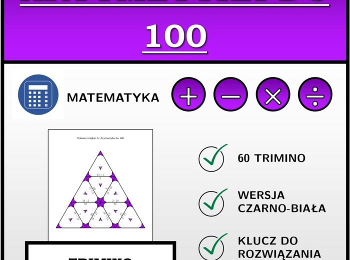 Trimino - Arytmetyka do 100 | matematyka