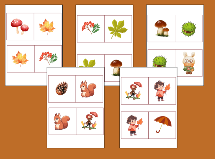 JESIEŃ – domino podłogowe – biblioteka – świetlica - przedszkole