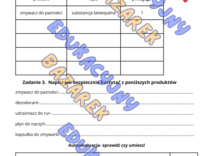 Piktogramy ostrzegawcze. Niebezpieczne substancje z naszego otoczenia.