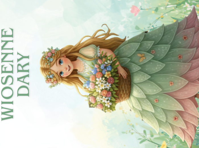 Ekspresowa Gazetka WIosenne Dary| Zawiera plakat XXL 4 x A4|  Edukacyjna i kolorowa dekoracja klasy, korytarza  lub biblioteki