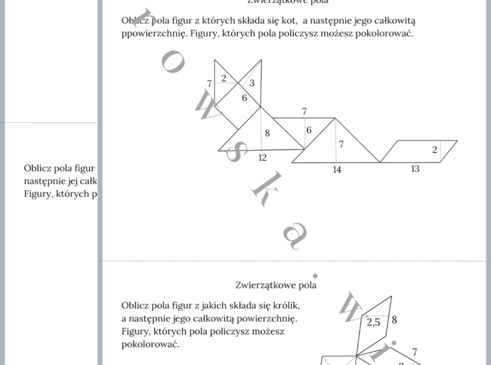 Zwierzątkowe pola figur