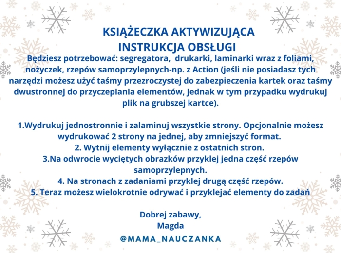 Zimowa książeczka aktywizująca