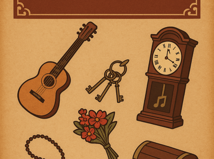 "Literacki antykwariat"- przedmioty związane z treścią lektur klas 7-8.