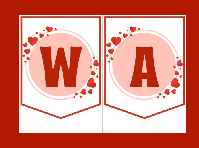 WALENTYNKI – biblioteka – świetlica – przedszkole – GIRLANDA – gazetka