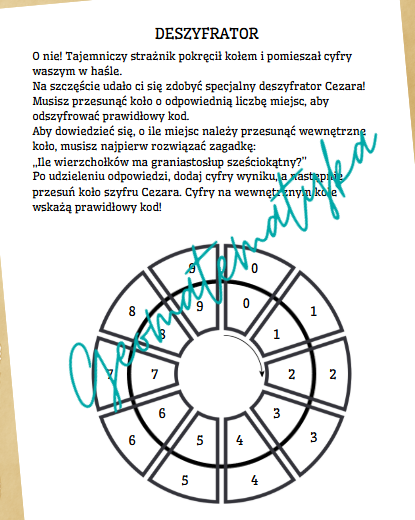 Escape Room – Misterium Brył - powtórzenie ostrosłupy i graniastosłupy klasa 8