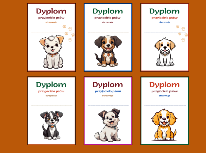 DZIEŃ KUNDELKA - dyplomy - 11 wersji - biblioteka - świetlica