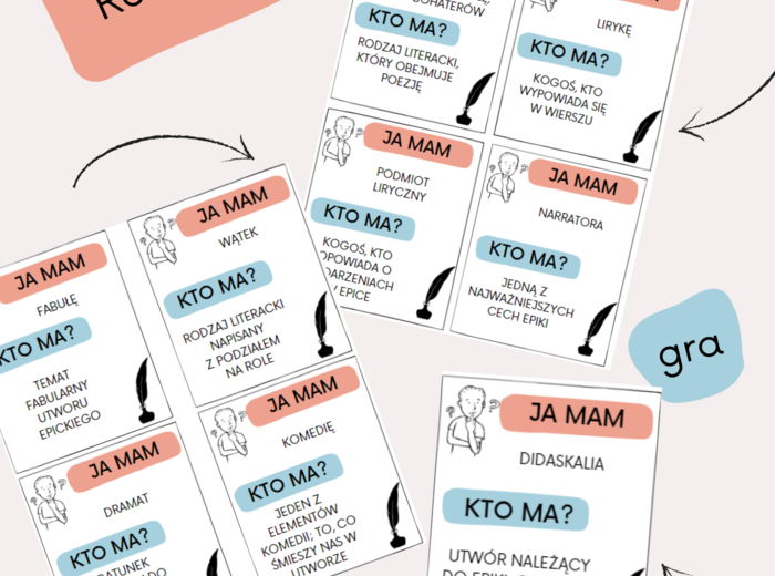 Ja mam... Kto ma...? Rodzaje literackie - powtórzenie przed egzaminem ósmoklasisty