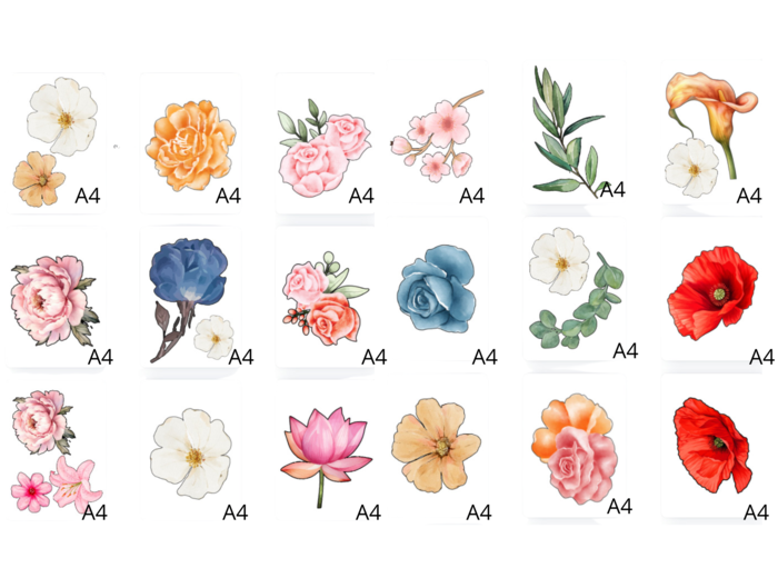 Kwiaty na gazetkę szkolną - dekoracje