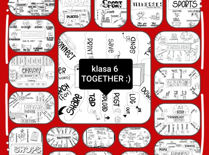 Notatki wizualne z języka angielskiego – klasa 6 TOGETHER as always