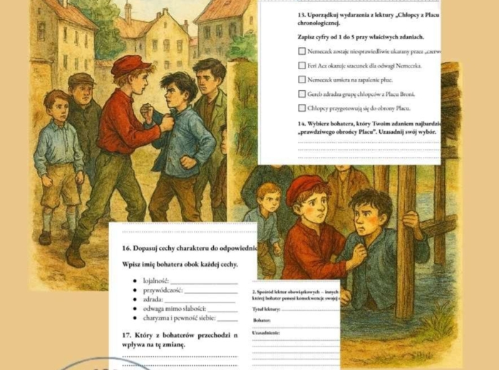 ,,Chłopcy z Placu Broni" — 21 zadań, które ożywiają lekturę i przygotowują do egzaminu