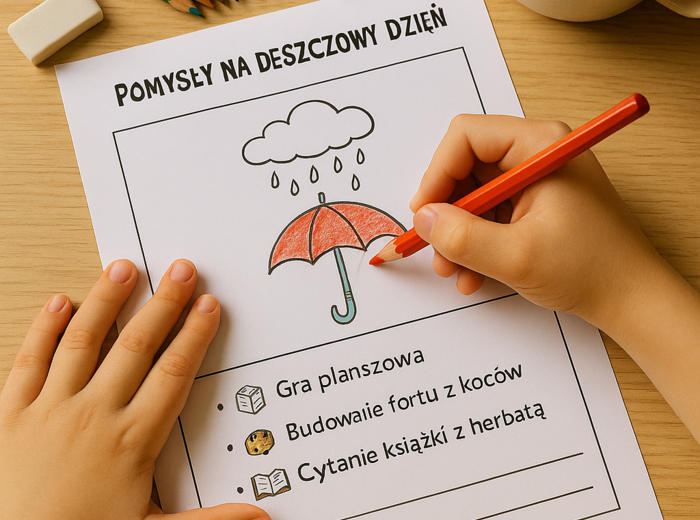 Karta pracy: "Co można robić w deszczowy dzień?"