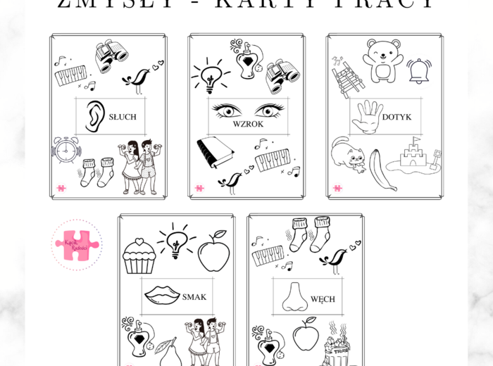 Zmysły - kolorowanki