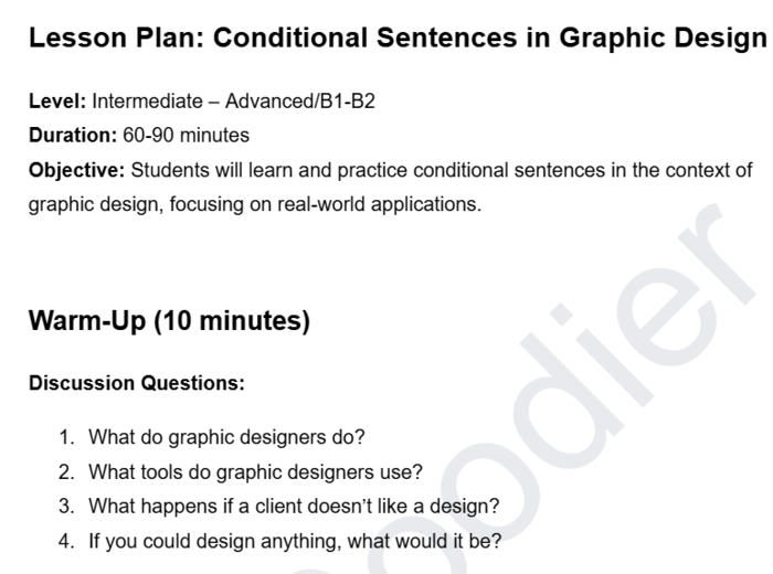 Język Angielski dla Grafików: Tryby Warunkowe w Projektowaniu - wersja z kluczem odpowiedzi