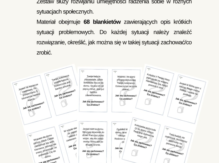 Karty problemowe Jak się zachowasz? Co zrobisz? cz. II