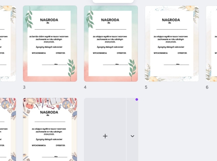 ROK 2024/2025 WKLEJKI DO KSIĄŻEK - ZAKOŃCZENIE ROKU dla klasy 4, 5, 6, ,7 ,8