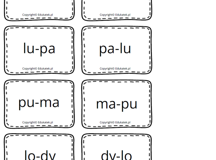 Sylabowy bałagan – nauka czytania, ćwiczenia słuchowe