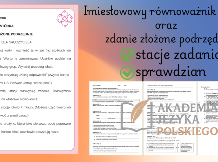 Składnia STACJE ZADANIOWE ORAZ SPRAWDZIAN