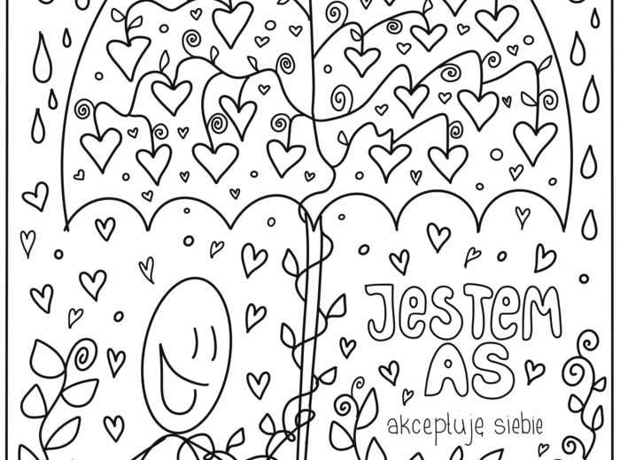 Jestem As - Akceptuję Siebie kolorowanka
