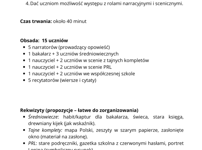 Scenariusz na Dzień Nauczyciela - Nauczyciel w historii