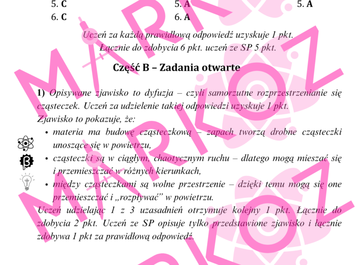 Sprawdzian właściwości i budowa materii