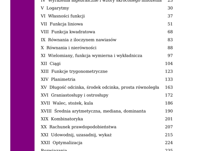 Matematyka bez tajemnic - powtórka do matury na poziomie podstawowym