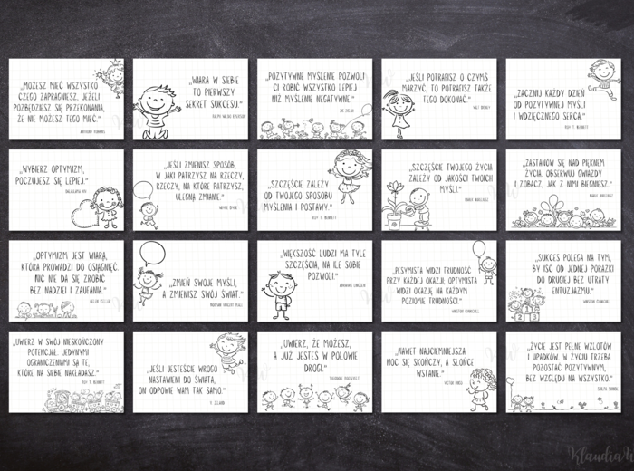 Dzień Pozytywnego Myślenia – plansze z inspirującymi cytatami