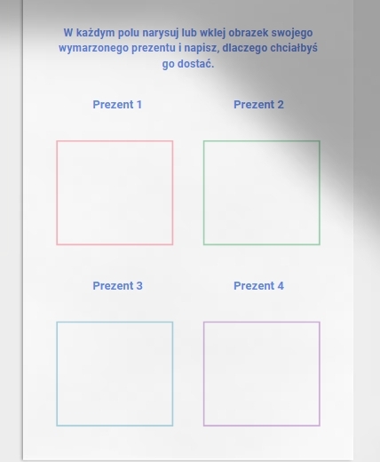 Moje wymarzone prezenty